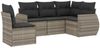 vidaXL 5-tlg. Garten-Sofagarnitur mit Kissen Hellgrau Poly Rattan 3221371 Bild 2
