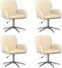 vidaXL Drehstühle 4 Stk. 54 x 58 x 90 cm Creme Stoff 3428309 Bild 2