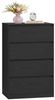 VASAGLE Kommode, Aufbewahrungsschrank, mit 4 Schubladen, für Schlafzimmer, 40 x 60 x 97,4 cm, modern, schwarz Bild 4