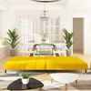 vidaXL Schlafsofa 2-Sitzer Gelb Samt 375881 Bild 3