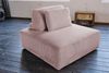 KAWOLA Hocker WIOLO SOFT Polsterhocker mit Rückenkissen Cord rosa 84 x 111 x 111 cm Bild 2