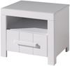 Nachtkonsole Karalynn 50x39x42 Nachtkommode MDF Weiß Bild 1