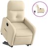Relaxsessel, Fernsehsessel, Schlafsessel mit Aufstehhilfe Elektrisch Creme Stoff Bild 2