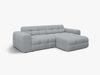 Micadoni Ecksofa Kendal 4-Sitzer Rechts Strukturierter Stoff Platinum Bild 2
