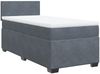 vidaXL Boxspringbett mit Matratze Dunkelgrau 100x200 cm Samt 3288529 Bild 3
