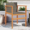 vidaXL Gartenstühle 2 Stk. Grau Poly Rattan und Massivholz 368709 Bild 1