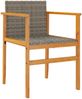 vidaXL Gartenstühle 2 Stk. Grau Poly Rattan und Massivholz 368709 Bild 4