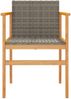 vidaXL Gartenstühle 2 Stk. Grau Poly Rattan und Massivholz 368709 Bild 5