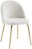 Vente-unique - MELBOURNE Stuhl Stoff Weiß - B 55 cm x H 77 cm x L 50 cm Bild 5