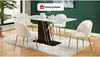 Vente-unique - MELBOURNE Stuhl Stoff Weiß - B 55 cm x H 77 cm x L 50 cm Bild 2