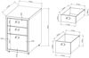Rollcontainer Kökar mit 3 Schubladen 48x28x41 cm Rosa [en. casa] Bild 4
