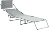 Sonnenliege FOLIGNO mit Relaxfunktion Metall Grau Bild 5