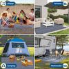 FIVMEN Outdoorteppich Vorzeltteppich aus hochwertigem HDPE, Campingmatte, mit Aluminiumschlaufen, inklusive Tragetasche, bläulich-grau Bild 3