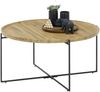 Couchtisch >TREVISO< in Eiche, Massivholz / Metall - 40x80cm (HxD) Bild 3