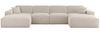 Wohnlandschaft Sofa U-Form CELES PREMIUM in Stoff Sven Altweiß Bild 2