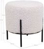 Pouf >Alford< in Weiss, Stoff - 35,5x37x35,5cm (BxHxT) Bild 3