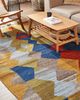 Kelim Teppich Wolle mehrfarbig 160 x 230 cm Patchwork Kurzflor ARZAKAN Bild 3