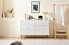 Kommode mit 6 Schubladen B 120 x T 40 x H 78 cm aus MDF in Weiß mit Stahlbeinen Bild 5