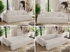 Sofa mit DL-Schlaffunktion, 4-Sitzer Sofa, Bettkasten, 240 x 115 x 88 cm, lose Kissen, Armlehnen - VIRELLA - Beige Cord Bild 2