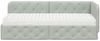 vidaXL Eckbettgestell Hellgrau 80 x 200 cm Samt 3394062 Bild 5