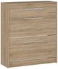 Garderobenset 3-teilig mit Spiegel und Schuhschrank in Eiche, AUSTIN-129 Bild 5