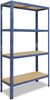 shelfplaza HOME 155x40x60 cm Schwerlastregal in blau mit 4 Böden und 175 kg Traglast pro Boden Bild 2