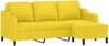 vidaXL 3-Sitzer-Sofa mit Hocker Hellgelb 180 cm Stoff 3201140 Bild 2