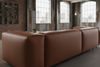 KAWOLA Sofa CELESTE 4-Sitzer Lederfaserstoff cognac 72 x 114 x 302 cm Bild 5