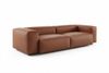 KAWOLA Sofa CELESTE 4-Sitzer Lederfaserstoff cognac 72 x 114 x 302 cm Bild 3