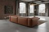 KAWOLA Sofa CELESTE 4-Sitzer Lederfaserstoff cognac 72 x 114 x 302 cm Bild 2