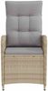 vidaXL Verstellbarer Gartenstuhl Beige und Hellgrau 42027154 Bild 4