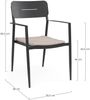 Gartenstuhl Ulbal aus Aluminium, modern stapelbar, anthrazit, inkl. Kissen, wasserabweisend Bild 2