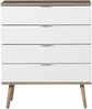 'Walpi' Kommode mit 4 Schubladen, 93 x 40 x 79 cm, Weiß Bild 5