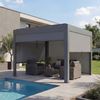 Mendler 'HWC-L46' Pergola, Regenrinne sturmfest, Aluminium anthrazit, 3x3 m Bild 1
