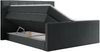 Boxspringbett KING VELEN, Doppelbett mit Multipocket-Matratze, Polsterbett mit Kopfstütze - 120x200 - Dunkelgrau Stoff - H3 Bild 4