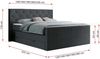 Boxspringbett KING VELEN, Doppelbett mit Multipocket-Matratze, Polsterbett mit Kopfstütze - 120x200 - Dunkelgrau Stoff - H3 Bild 5