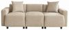 KLAM HOME Sofa 3-Sitzer Sofa mit 2 Zierkissen, 1 Teile, Moderne Sofa Polstersofa gepolstert Sofa für 3-4 Personen, bis 360 kg Bild 4