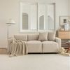 KLAM HOME Sofa 3-Sitzer Sofa mit 2 Zierkissen, 1 Teile, Moderne Sofa Polstersofa gepolstert Sofa für 3-4 Personen, bis 360 kg Bild 5