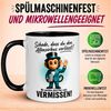 Momentals Tasse Abschiedsgeschenk Kollegen – „Schade dass du den Affenzirkus verlässt“, Gratis Versand · Links-&Rechtshänder · Spülmaschinenfest Bild 4
