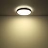LED Deckenleuchte, Bewegungsmelder, IP44, Metall, schwarz Bild 4