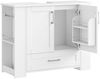 Homfa Waschbeckenunterschrank Unterschrank Badezimmerschrank 1 Schublade, 2 Türen, Seitliche Ablagen, Türfächer, Handtuchhalter Bild 2