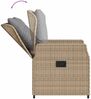 vidaXL 7-tlg. Garten-Essgruppe mit Kissen Beige Poly Rattan 3262787 Bild 5