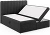 Micadoni Boxspringbett Kelp Strukturierter Stoff Anthrazit 180x200 Bild 3