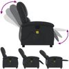 vidaXL Massagesessel Schwarz Echtleder 371793 Bild 5