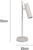 Große Tischlampe SOKA Metall Hellgrau mit schwenkbarem Spot, Höhe 50cm Bild 4
