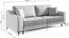Selsey 'Louisos ' 3-Sitzer Schlafsofa in Samt wasserabweisend mit schwarzen Beinen, Hellbeige Bild 4