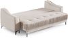Selsey 'Louisos ' 3-Sitzer Schlafsofa in Samt wasserabweisend mit schwarzen Beinen, Hellbeige Bild 3