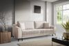 Selsey 'Louisos ' 3-Sitzer Schlafsofa in Samt wasserabweisend mit schwarzen Beinen, Hellbeige Bild 2