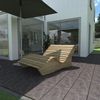 Relaxliege "Sigi" Gartenliege Massivholz Lärche abgeschrägt 140cm Bild 3