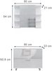 Badmöbel-Set Ilias Weiß Hochglanz 2 Teile, Unterschrank 80 cm Vicco Bild 3